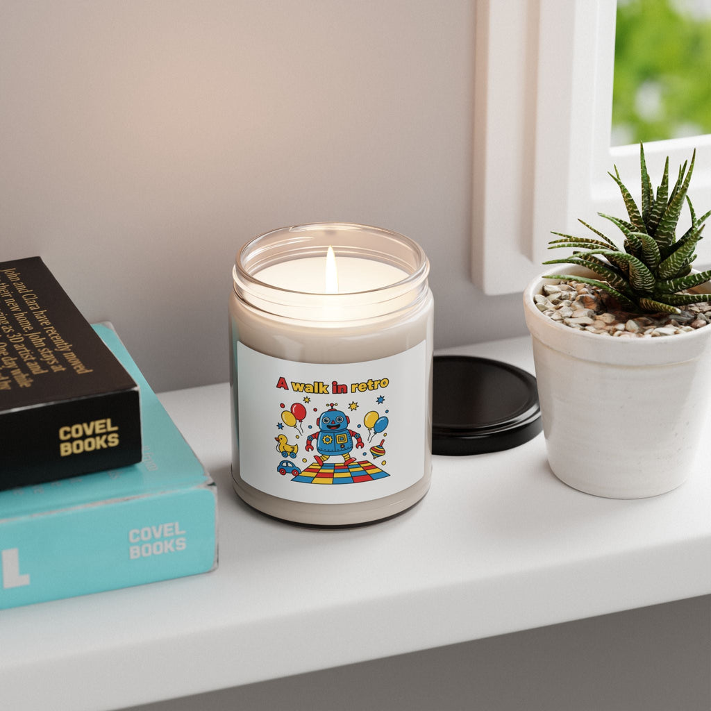 Retro Toy Robot Candle | Throwback Kid, Primary Color Nostalgia