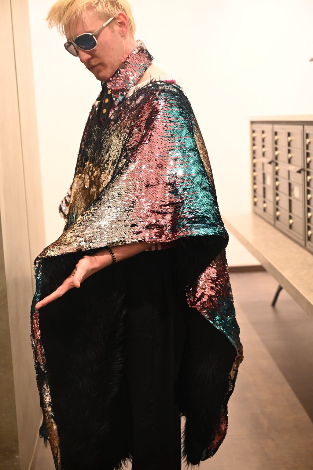 Faux Fur Sequined