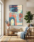 Abstract Colors Glass Wall Art
