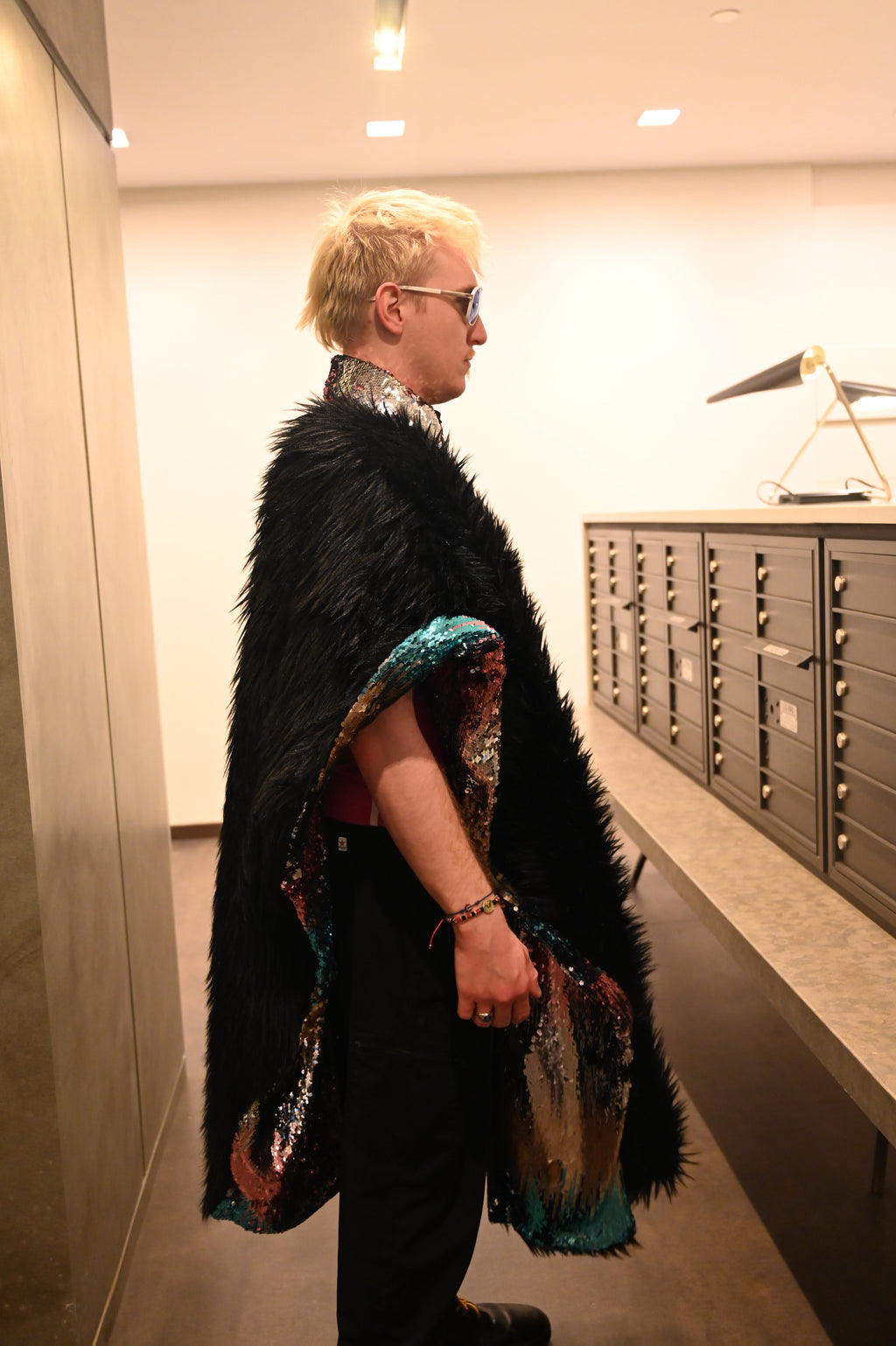 Faux Fur Sequined