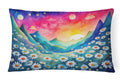Daisies in Color Fabric Decorative Pillow