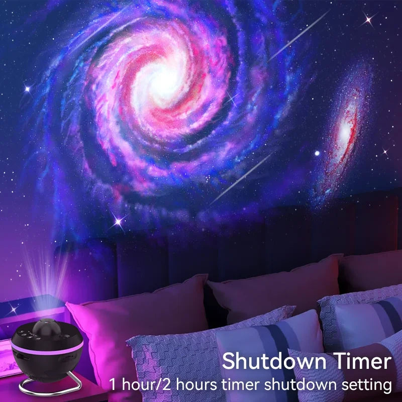 Galaxy Star Projector Night Light 12-in-1 Planetarium & Meteor Projector Rotary Space Ball USB Powered for Kids