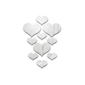 10Pcs Acrylic Love Heart Wall Stickers | Mirror 3D Decals for Home Decor