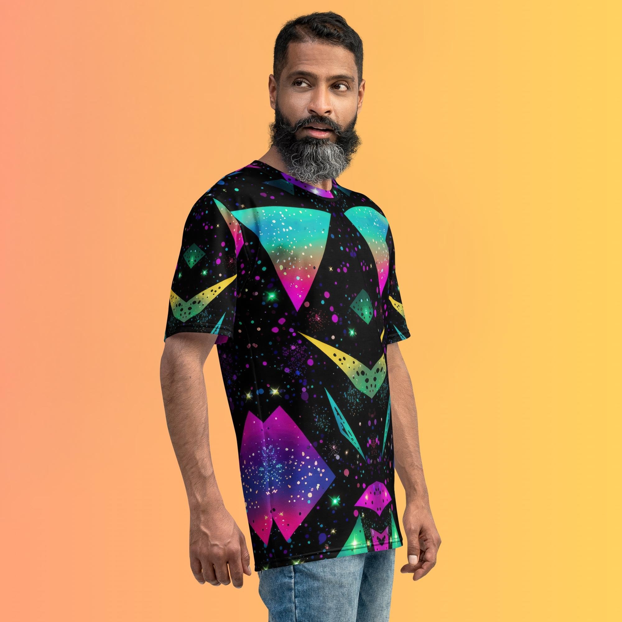 Retro Color Defender T-Shirt For EDM Rave Festival Outfit Clothing