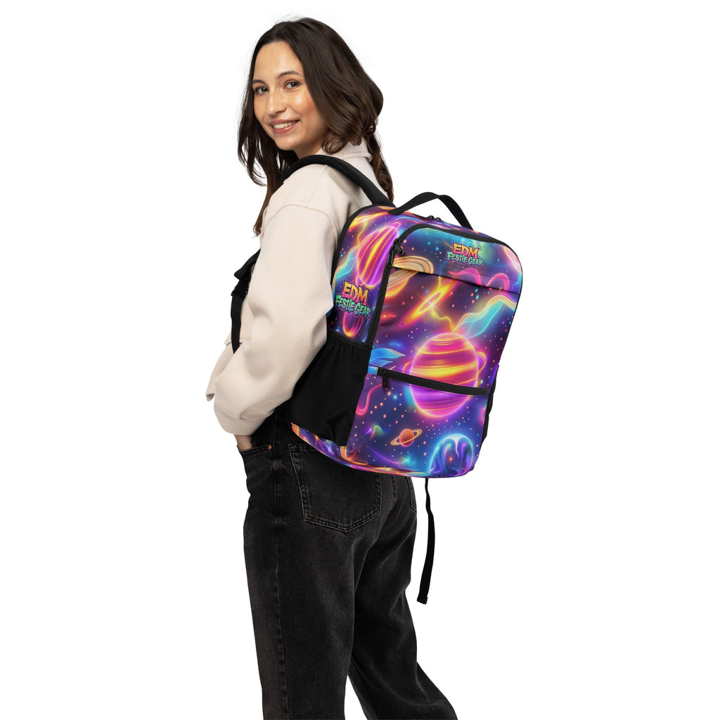 Neon Space Rave Festival Utility backpack