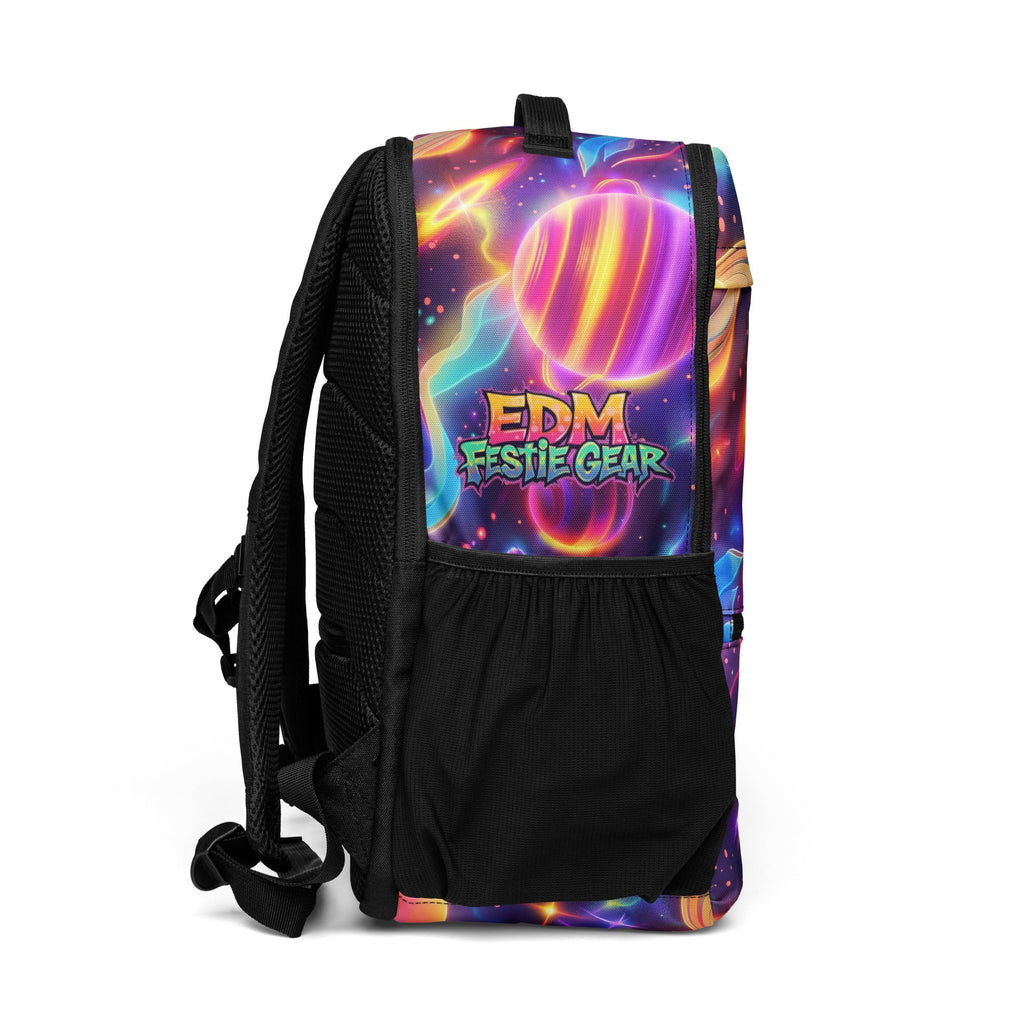Neon Space Rave Festival Utility backpack