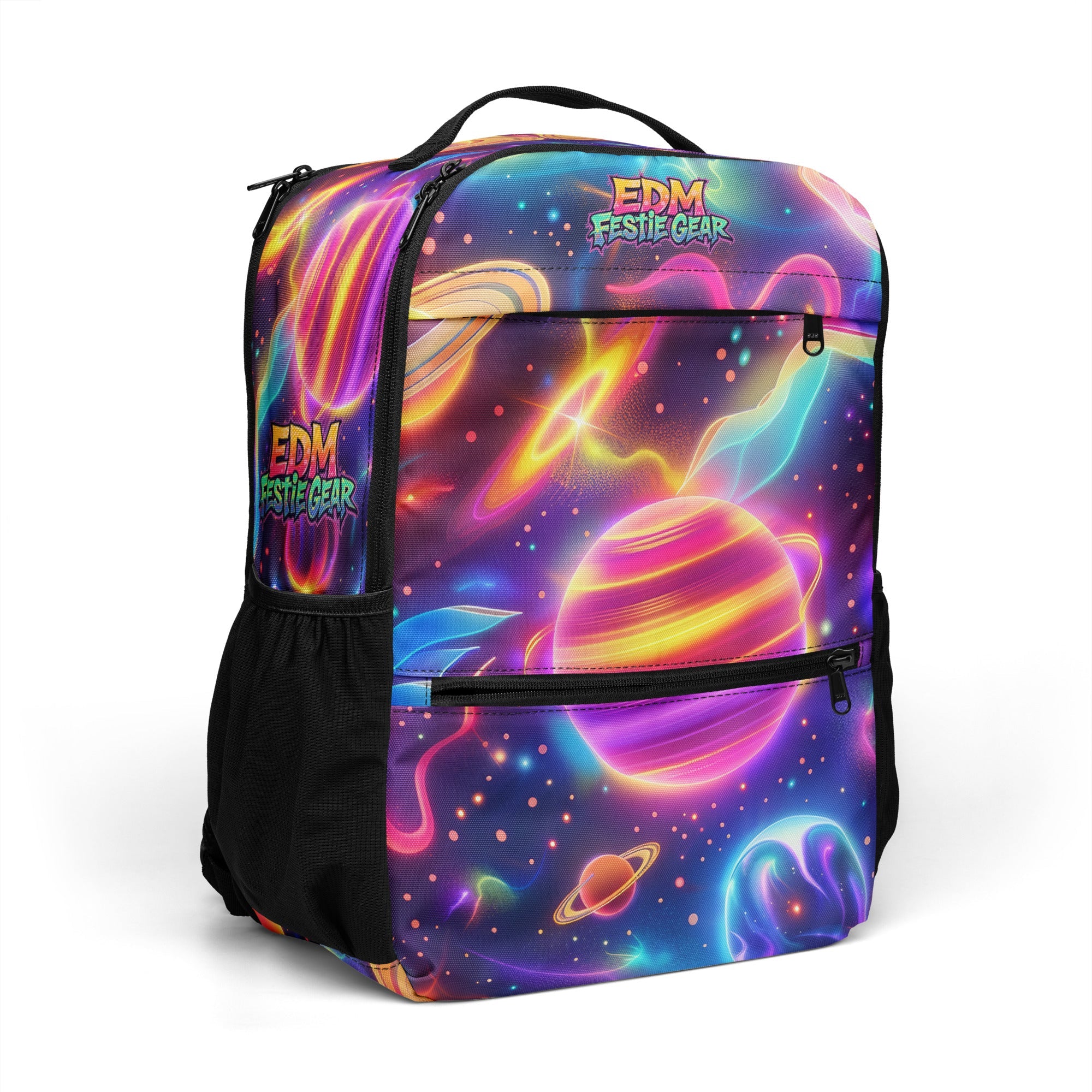 Neon Space Rave Festival Utility backpack