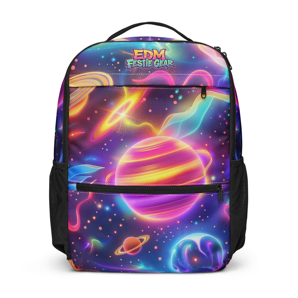 Neon Space Rave Festival Utility backpack