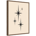 Starburst Retro Set Print 1 of 2 Atomic 70s Style MCM Minimalist by Lucky Guava Framed Canvas Wall Art Print