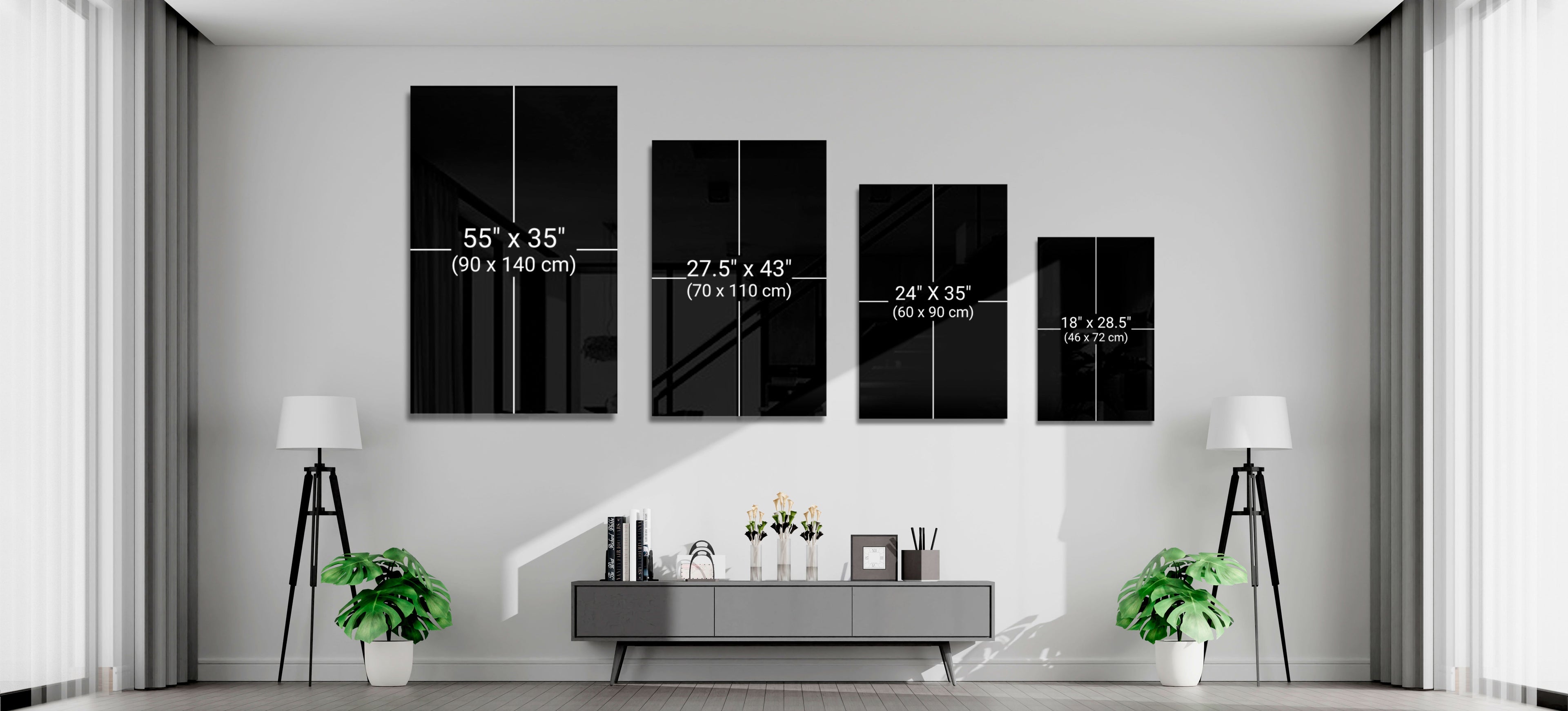 Abstract Colors Glass Wall Art