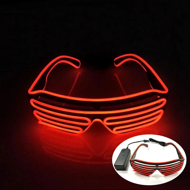 LED Light Up Party Glasses | Fluorescent Colorful Glowing Eyewear