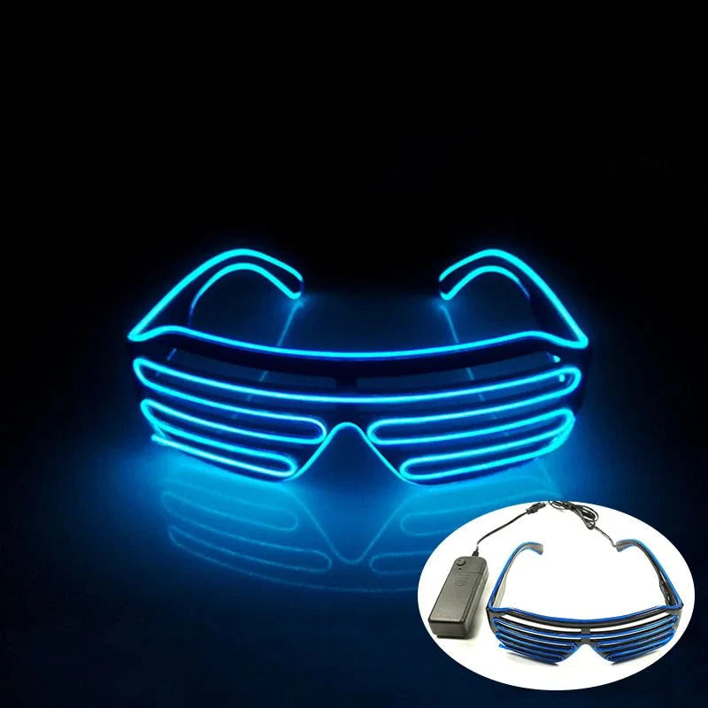 LED Light Up Party Glasses | Fluorescent Colorful Glowing Eyewear