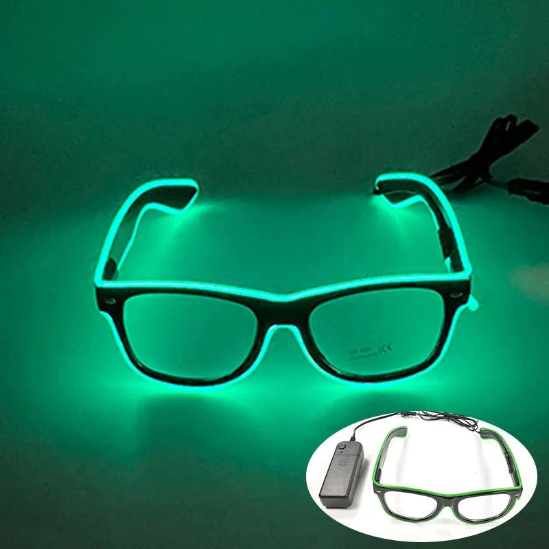LED Light Up Party Glasses | Fluorescent Colorful Glowing Eyewear