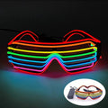 LED Light Up Party Glasses | Fluorescent Colorful Glowing Eyewear
