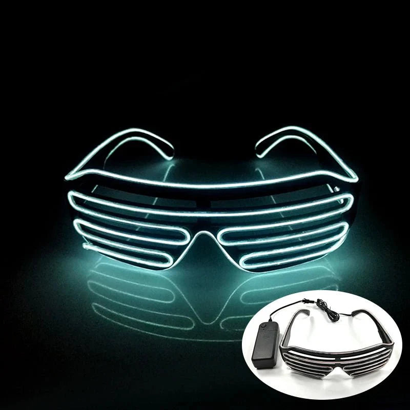 LED Light Up Party Glasses | Fluorescent Colorful Glowing Eyewear