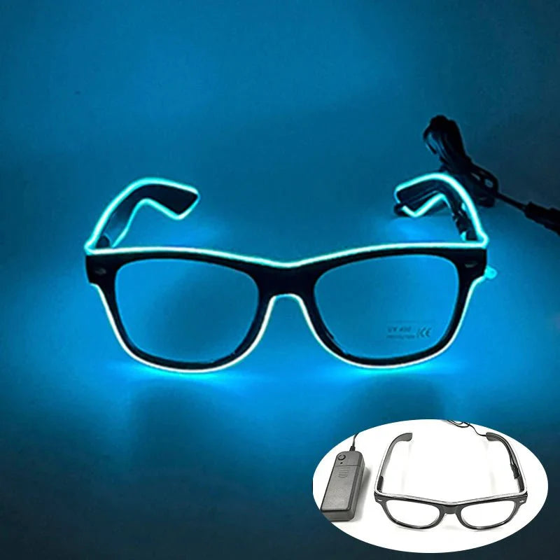 LED Light Up Party Glasses | Fluorescent Colorful Glowing Eyewear