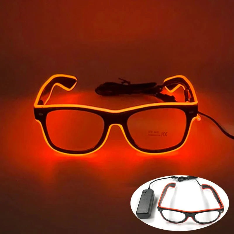 LED Light Up Party Glasses | Fluorescent Colorful Glowing Eyewear
