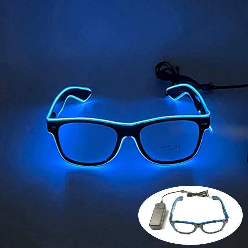 LED Light Up Party Glasses | Fluorescent Colorful Glowing Eyewear