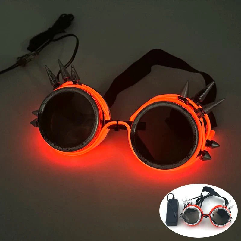 LED Light Up Party Glasses | Fluorescent Colorful Glowing Eyewear
