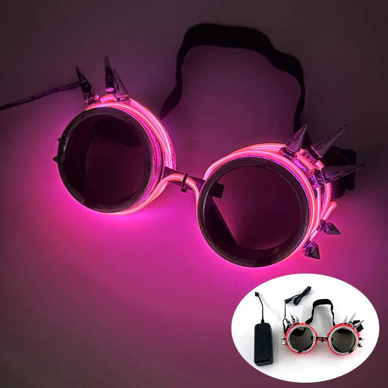 LED Light Up Party Glasses | Fluorescent Colorful Glowing Eyewear