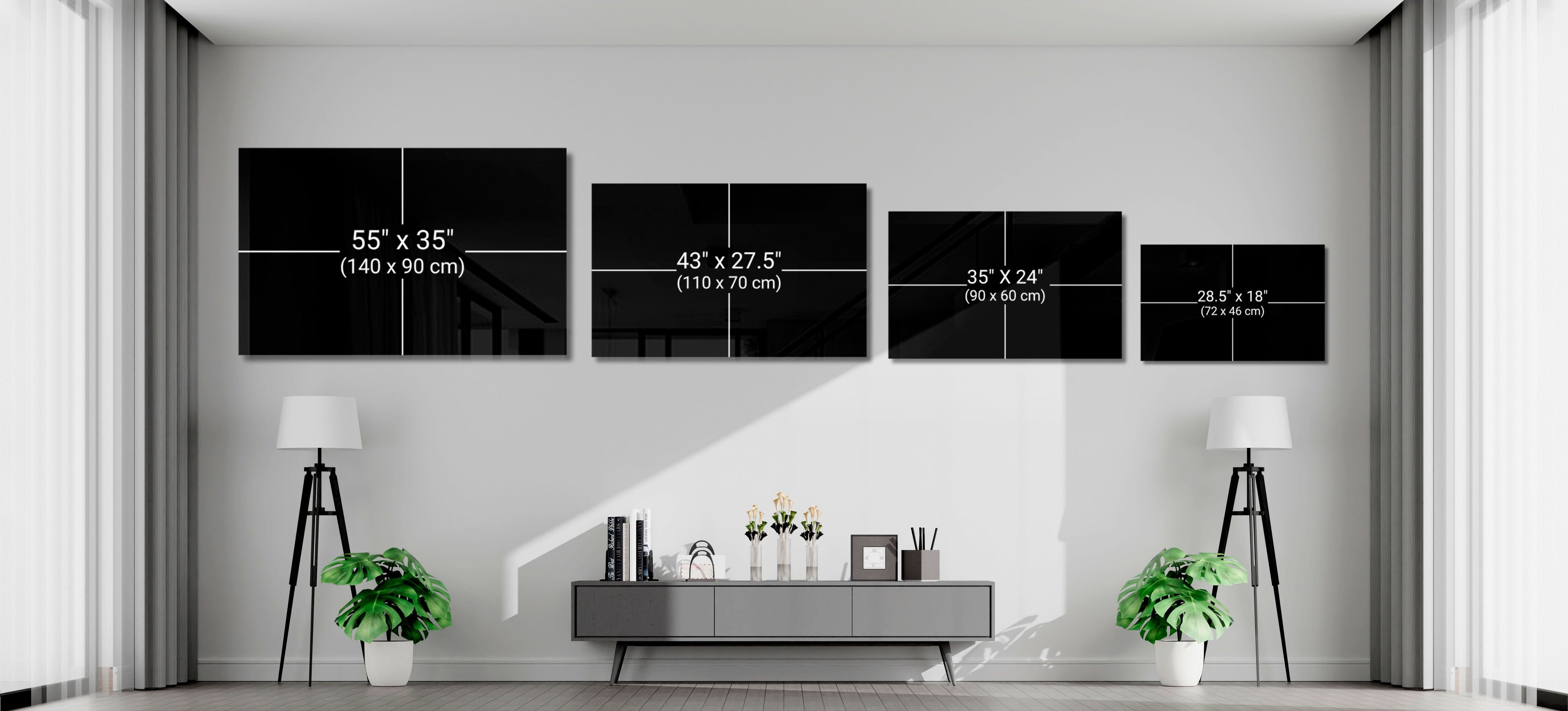 Abstract Colors Glass Wall Art